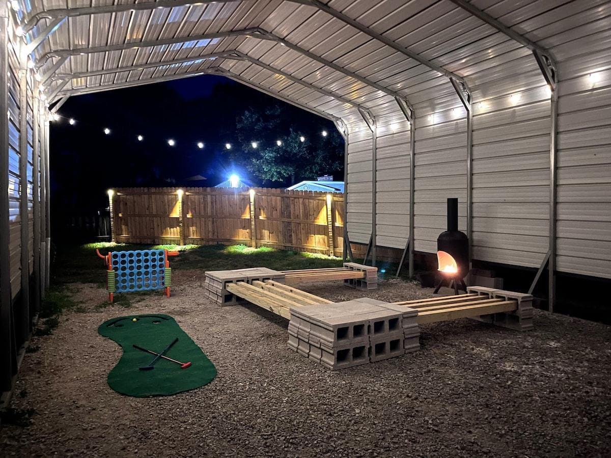 Bet you can't wait to hang here with your travel companions. Bring your firewood!